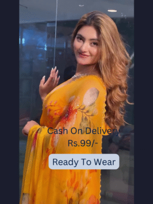Yellow Banarasee Handwoven Crushed Tissue Saree with Multicolor Lace – A Regal Touch of Elegance