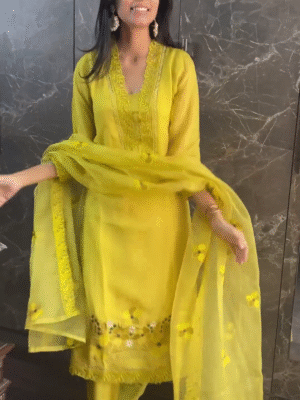Haldi Special Yellow Stitched Salwar Suit – Elegant Function Wear for Festive Celebrations